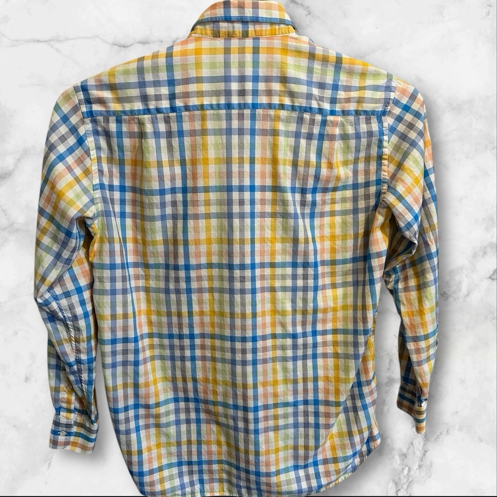 Paul Shark Yachting‎ Shirt Mens Long Sleeve Button Up Check Gingham Plaid Large - Picture 2 of 5